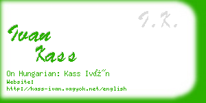 ivan kass business card